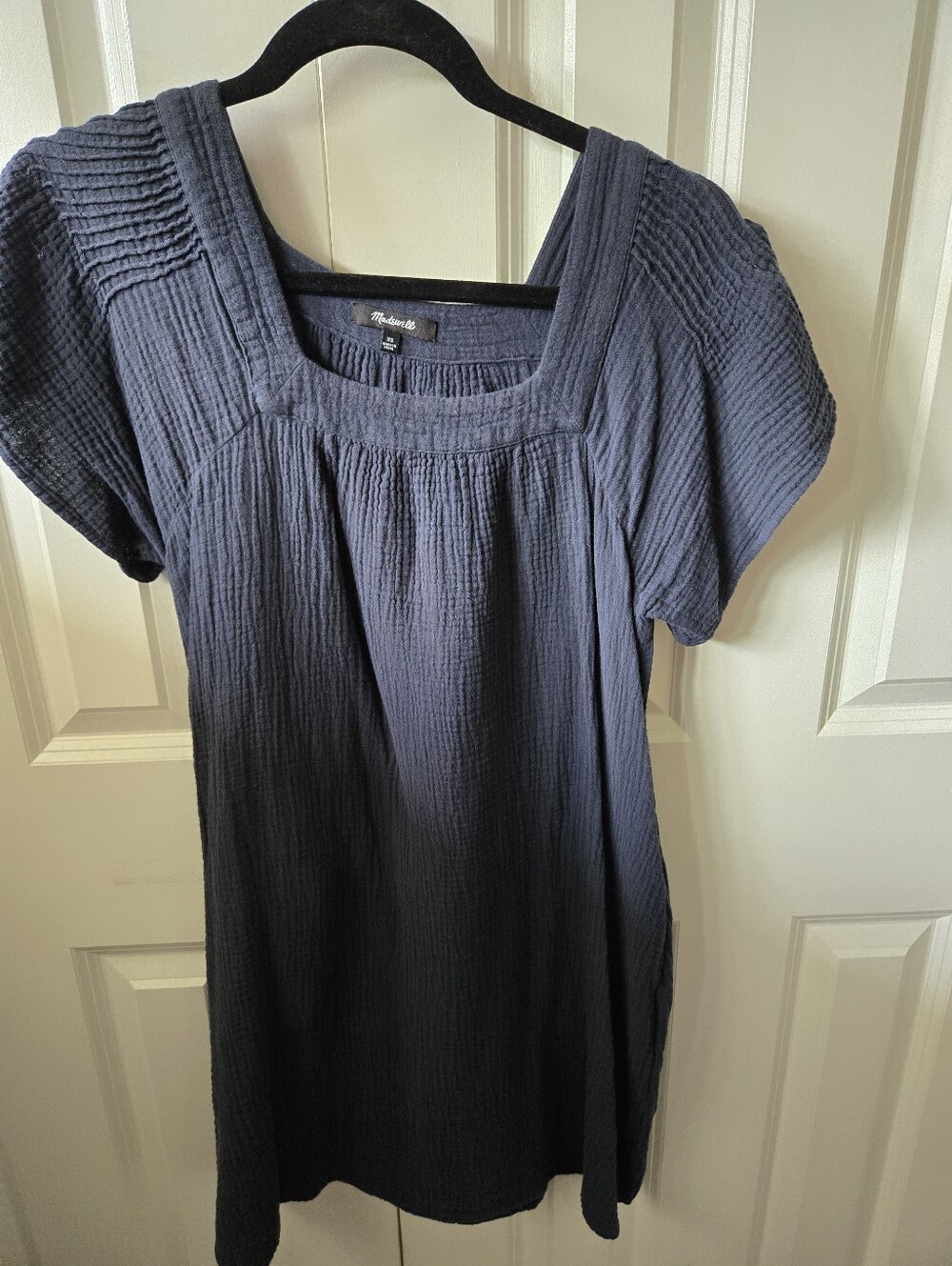 Madewell Double-Gauze Square-Neck Mini Dress